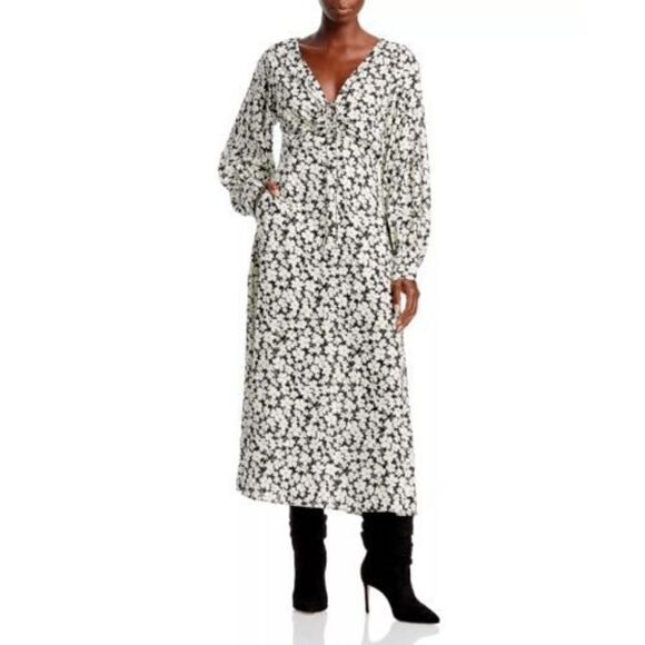 Rebecca Taylor 722953D133 Women's Sz 0 Paige Floral Print Long Sleeve Dress - Picture 1 of 16